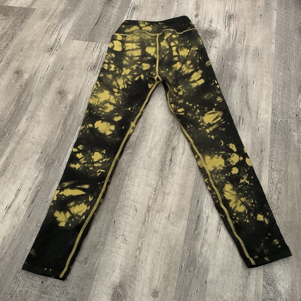 Good American Essentials Golden Olive Tie Dye Seamless Leggings Size 3/4 - Picture 3 of 6